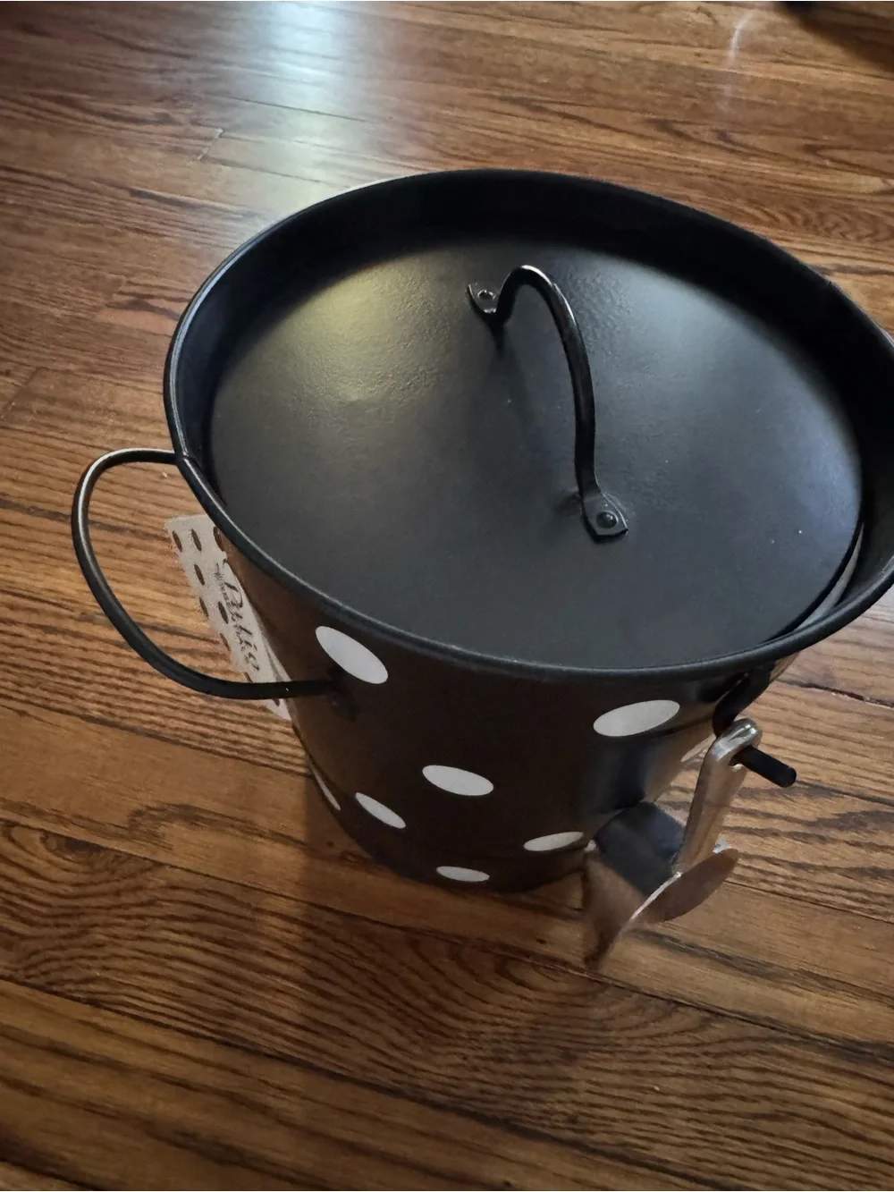 Polka Dot Ice Bucket with Silver Scoop - Home Dining